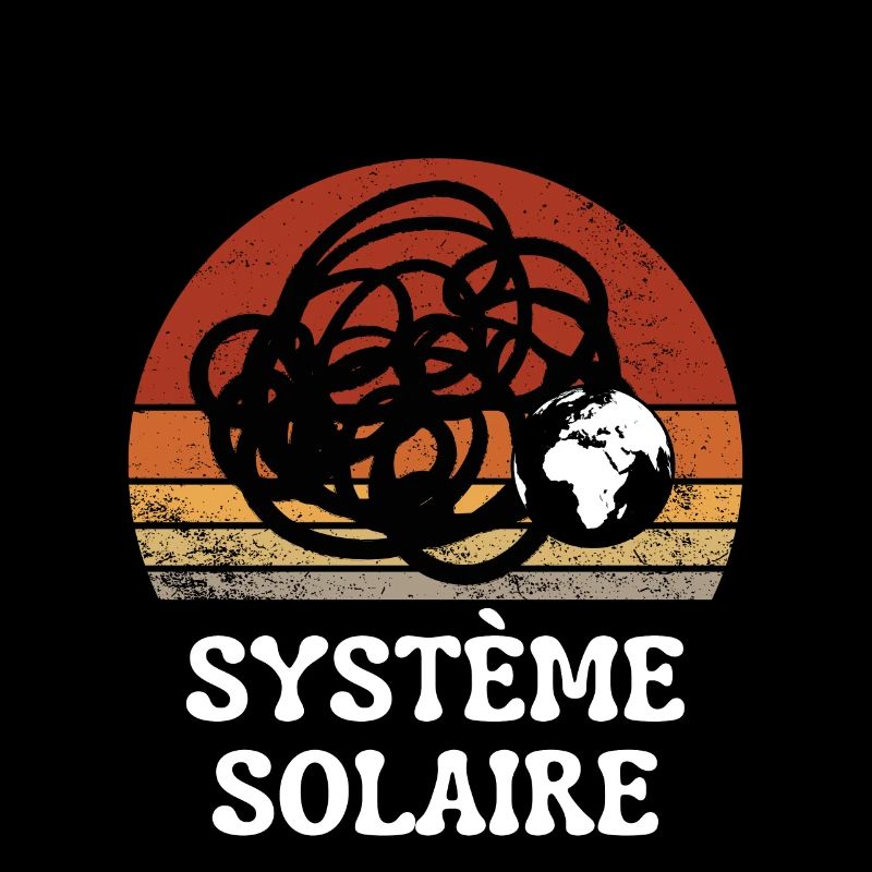 Système solaire science Vintage Sunset Rétro