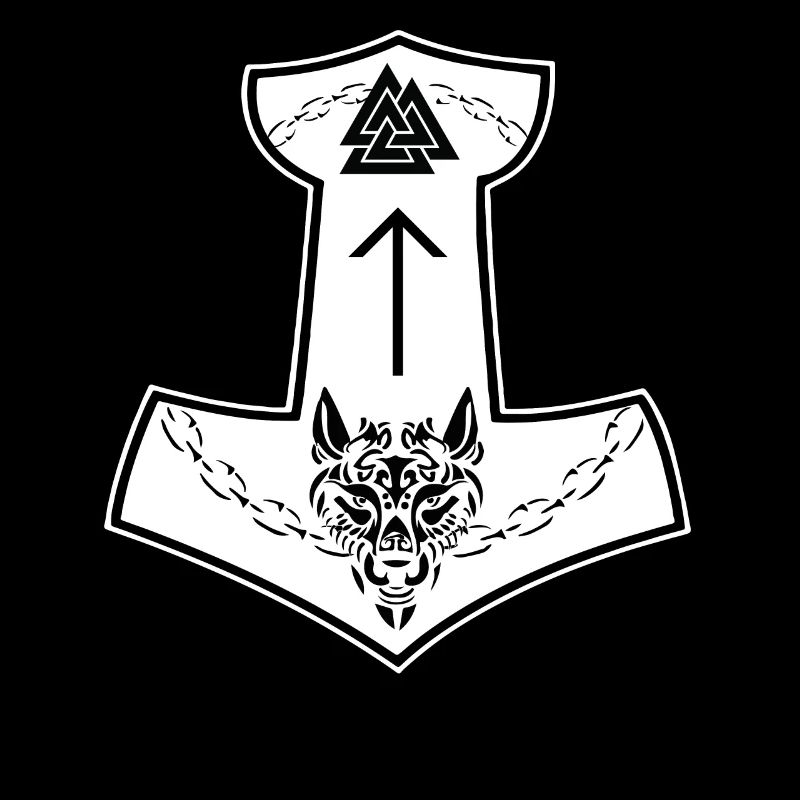 Wikinger Zeichen Fenrir Fenriswolf Wolf Kind Loki