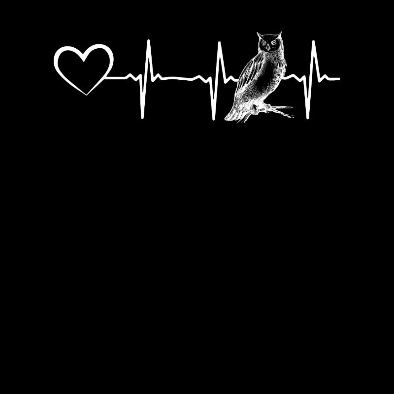 Eule Heartbeat Herz Eule Niedliche Eule