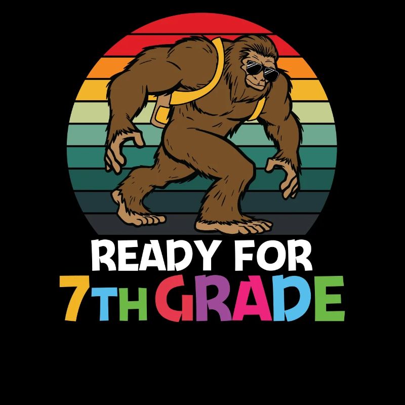 Ready For 7th Grade Retro Groovy Women Happy