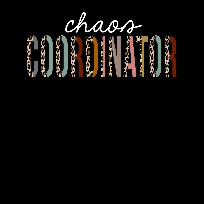 Chaos Coordinator Leopard Print Funny Gift