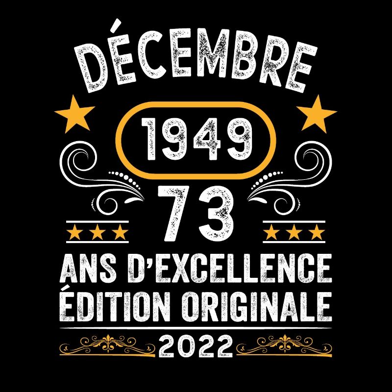 Anniversaire Vintage Idée Cadeau Décembre 1949 43