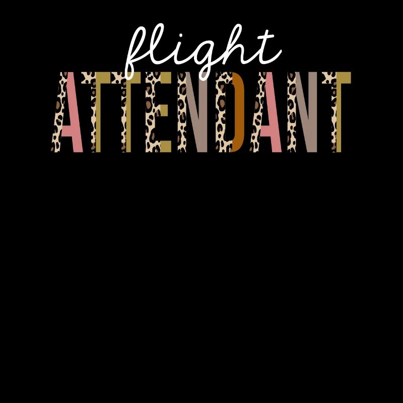 Flight Attendant Leopard Print Funny Gift
