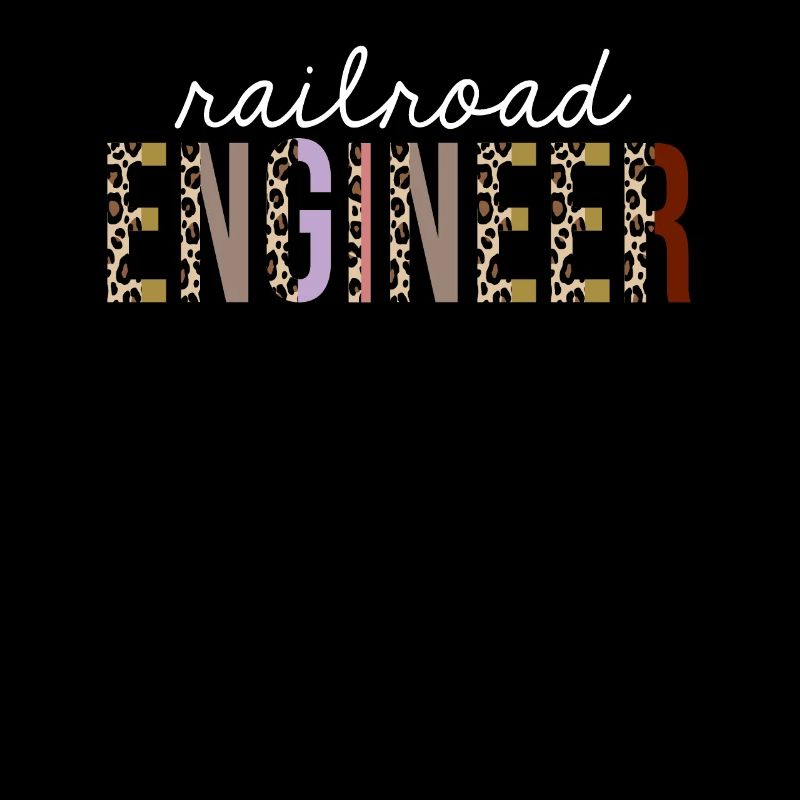 Railroad Engineer Leopard Print Funny Gift