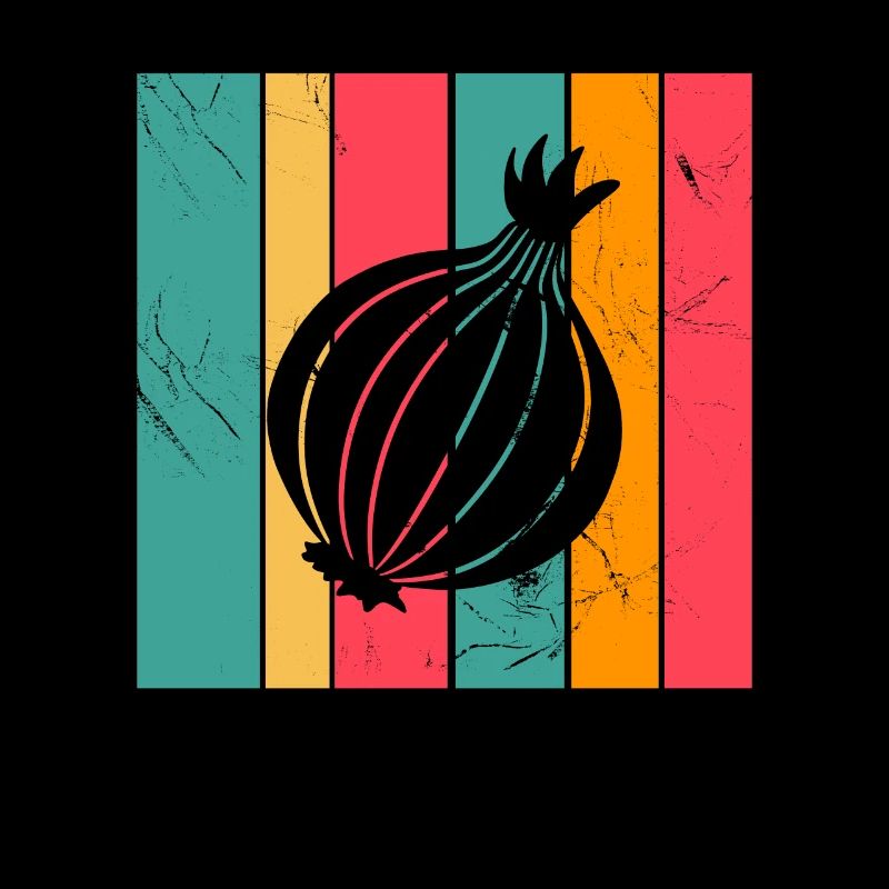 Onion Lover Retro Vegetables Vegan Gift idea