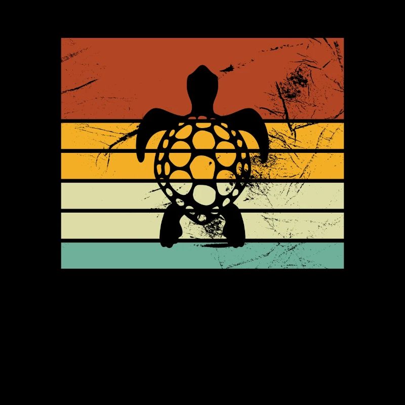 Turtle Retro Animal Sea Reptile Gift idea