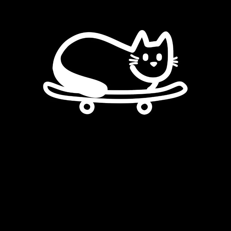 Katze auf Skateboard
