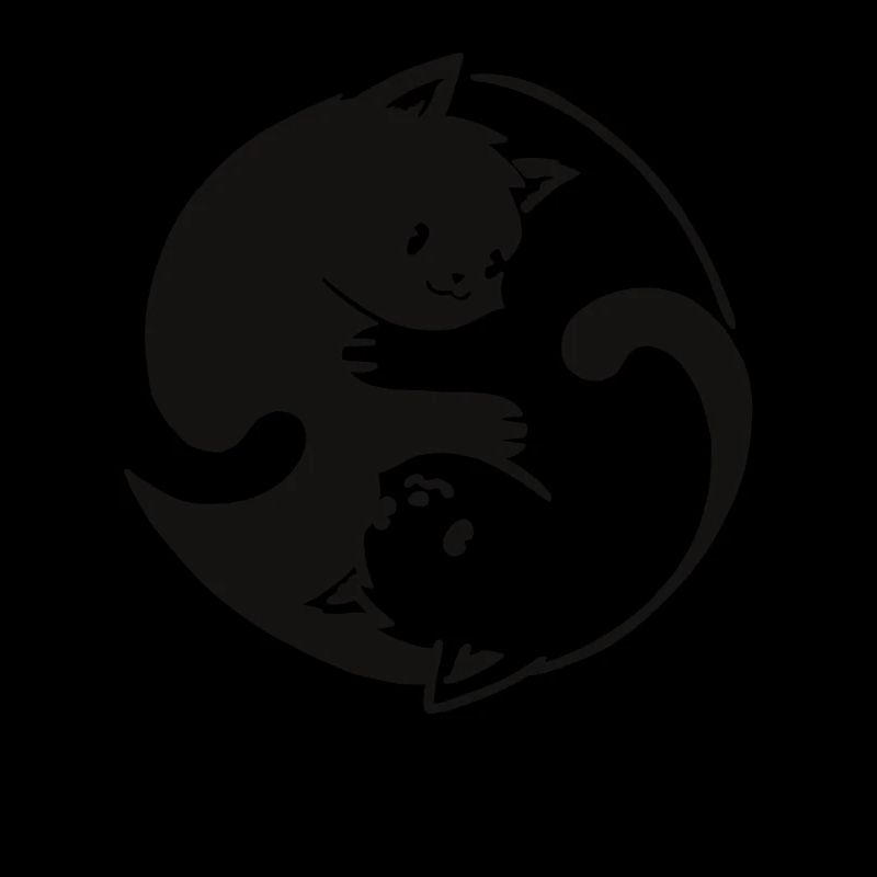 Yin Yang Cat Design