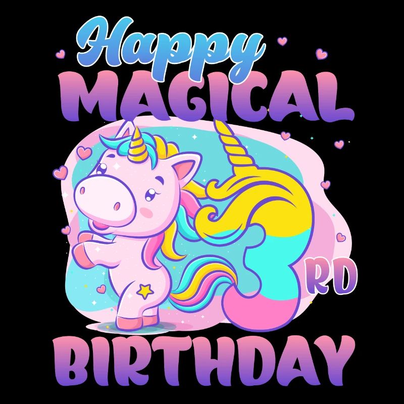Joyeux 3ème anniversaire Licorne