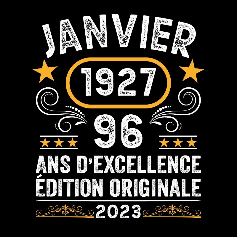 Anniversaire Vintage Idée Cadeau Janvier 1927 96