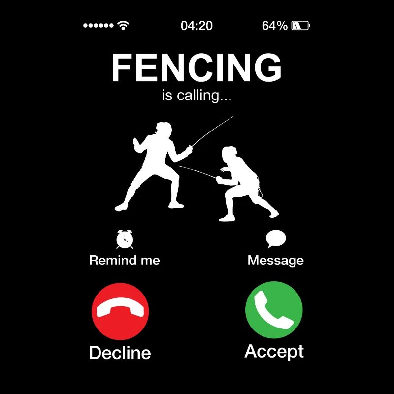 Fechten ruft coolen Telefonfechter Sport-Epee