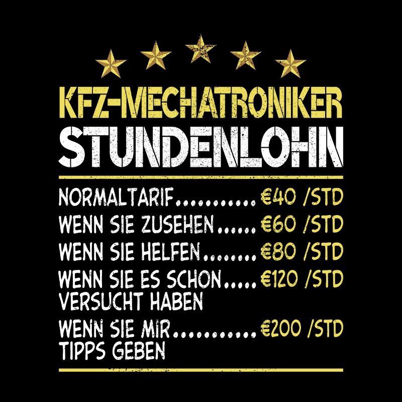 KFZ-Mechatroniker Stundensatz Stundenlohn