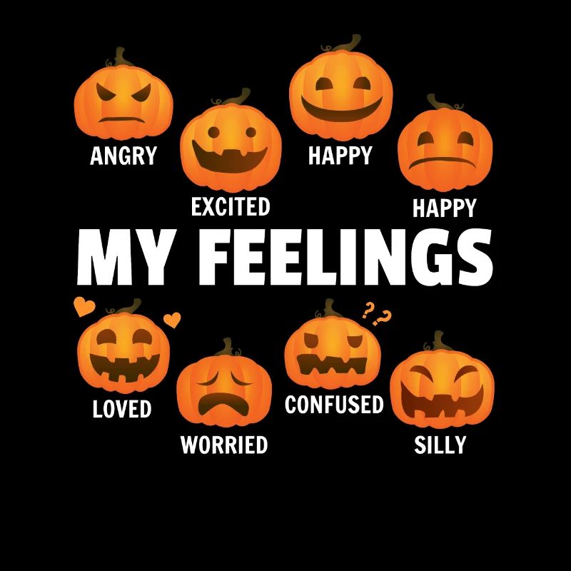 Drôle de citrouilles d’Halloween Mes sentiments Halloween Pum