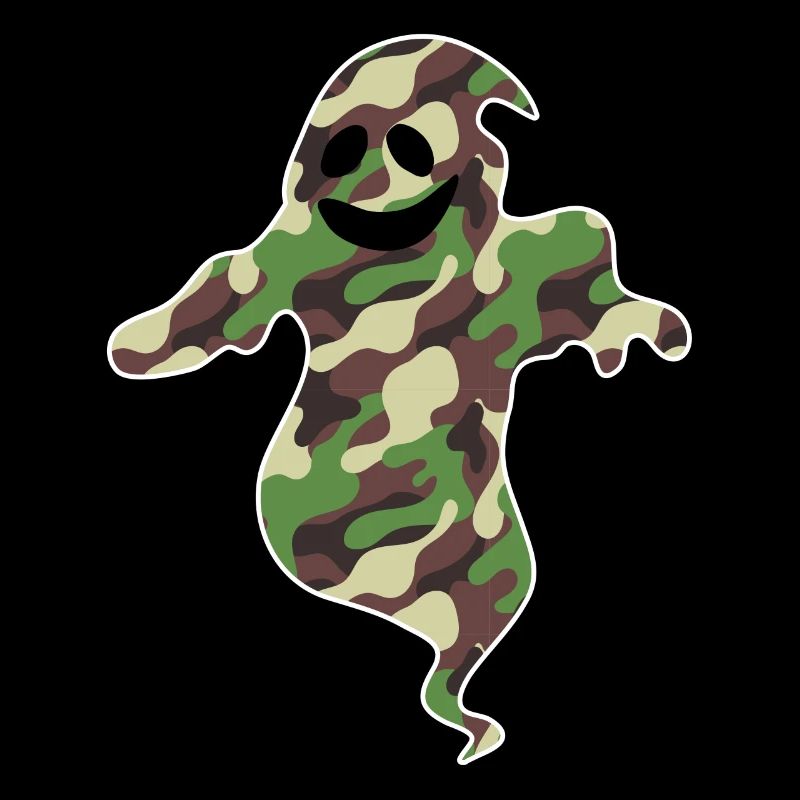 Halloween Ghost Camouflage Flag Ghost