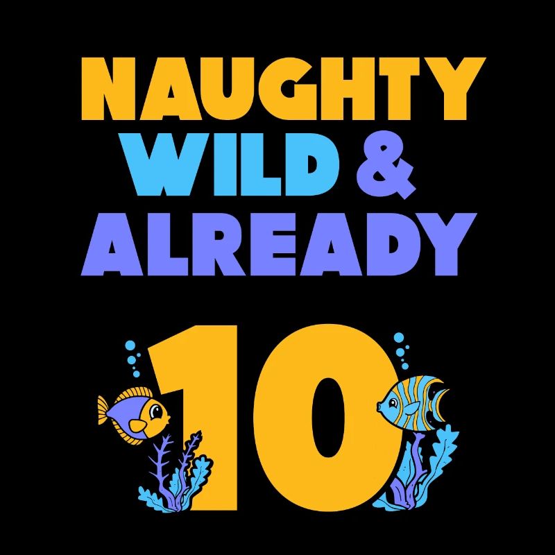 10 Jahre Geburtstag Junge Mädchen Fisch