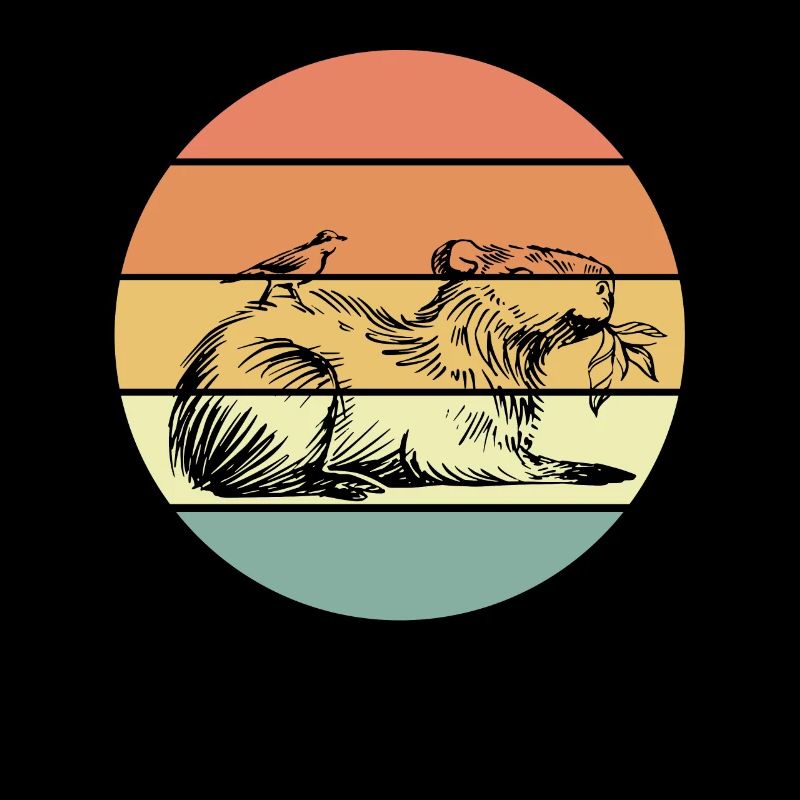 T-shirt rétro Capybara