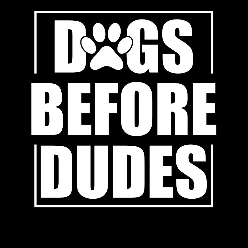 Chiens devant les gars