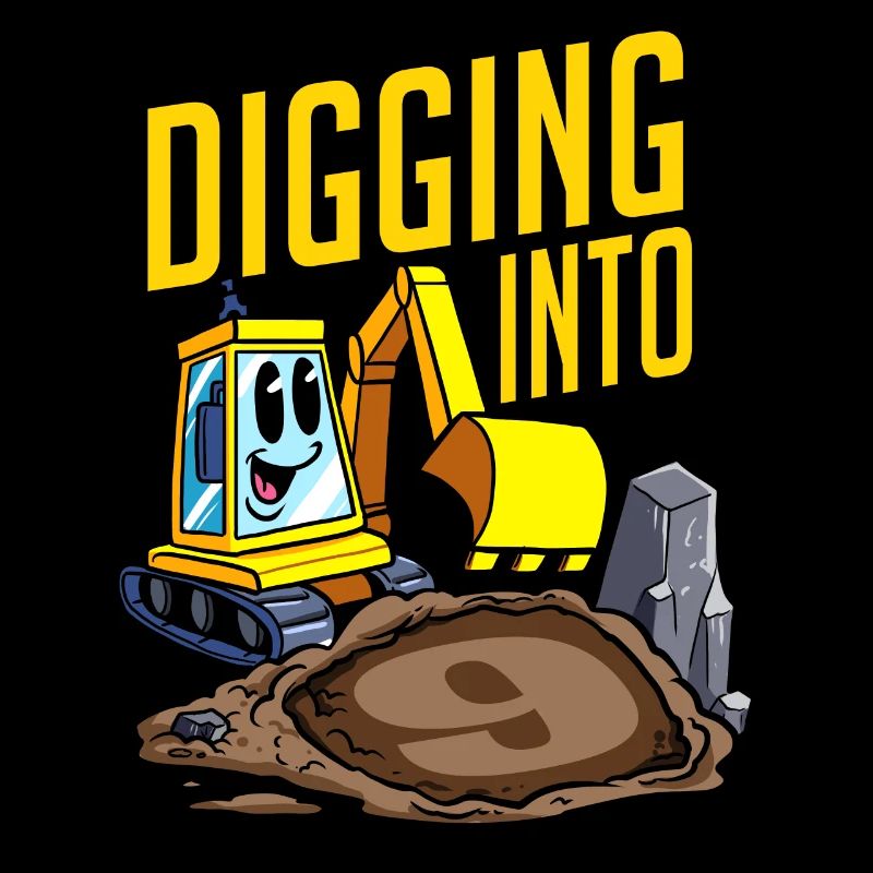 Baggerfahrer gräbt sich in 9 Geburtstagsbagger