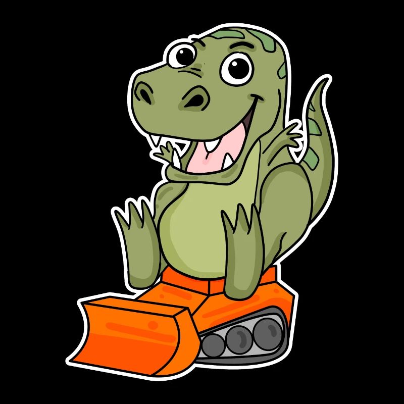 Dino Construction Site Children's Motif