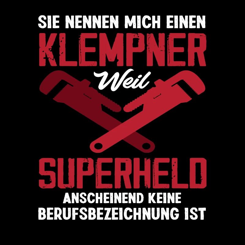 Klempner Superheld Beruf Handwerk