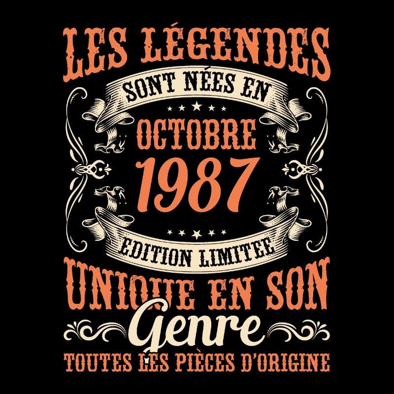 Legends Were Born In Oktober 1987 Geschenk