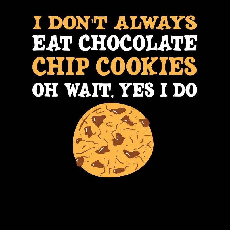 Funny chocolate chip cookie design