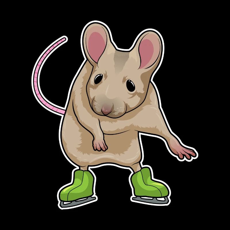 Souris patins à glace