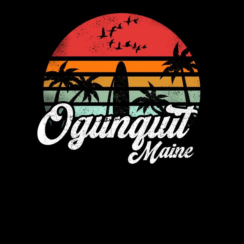 Vintage Ogunquit Maine Surfing Retro Surf Cool