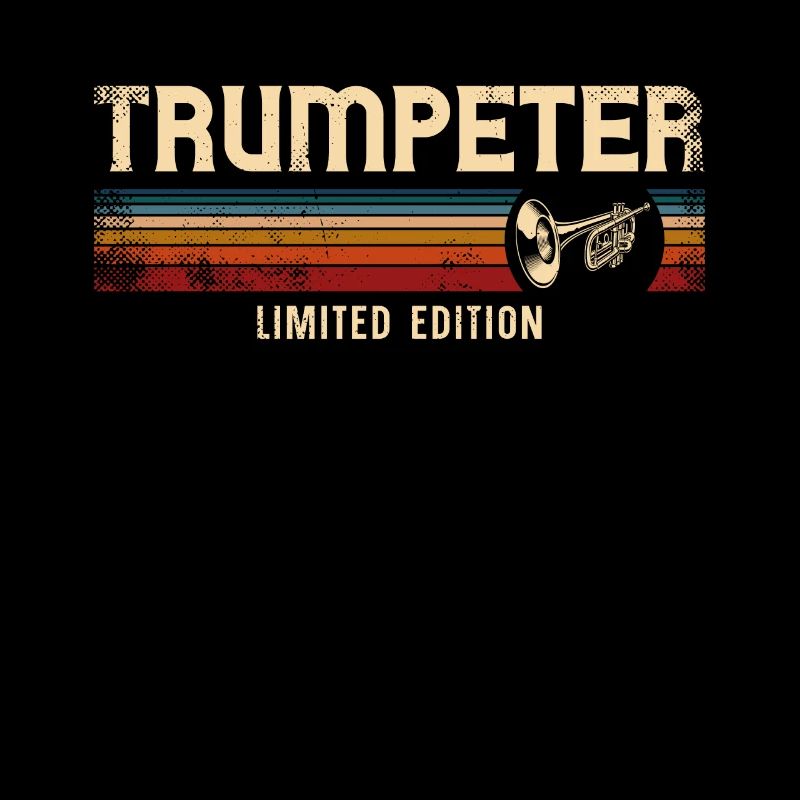 Trumpet Player Retro Vintage
