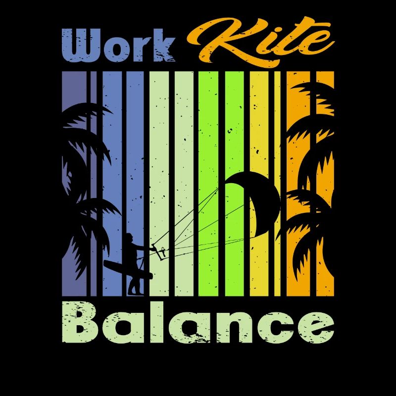 Work Kite Balance. Lifestyle Vintage Design, Work