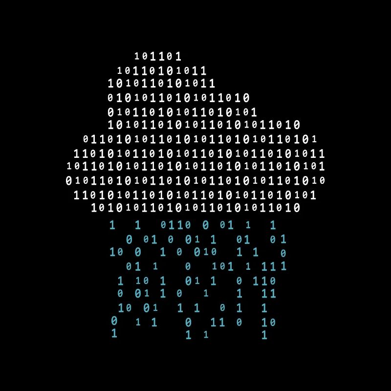 Programmer - binary code cloud rain