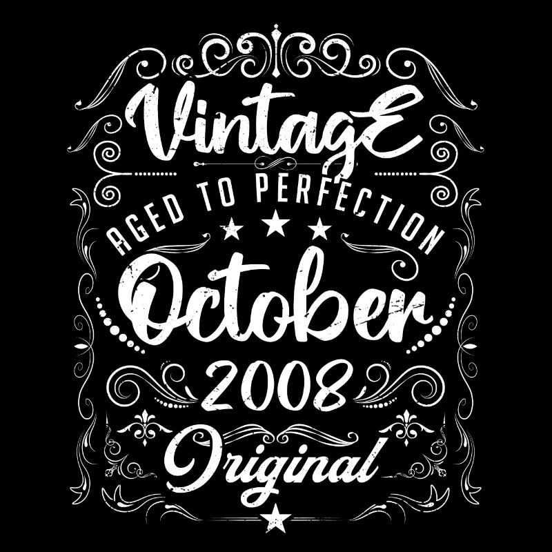 Vintage BORN IN OCTOBER 2008.