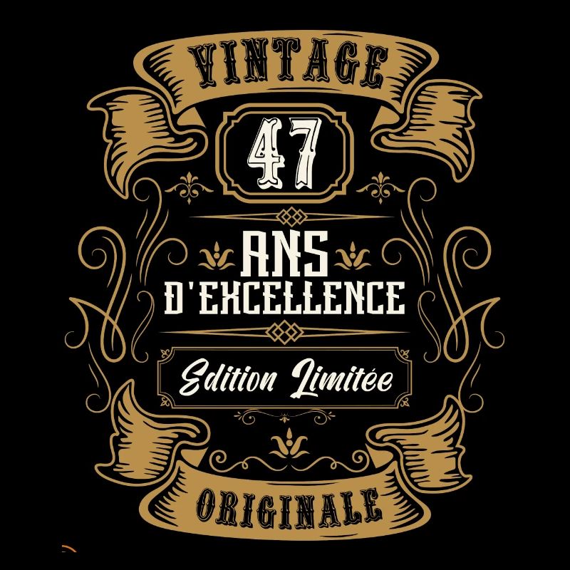 Vintage 47 ans. Idée cadeau d'anniversaire.