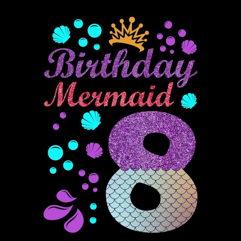 Birthday Mermaid 8 Shell Summer Vibe 8.