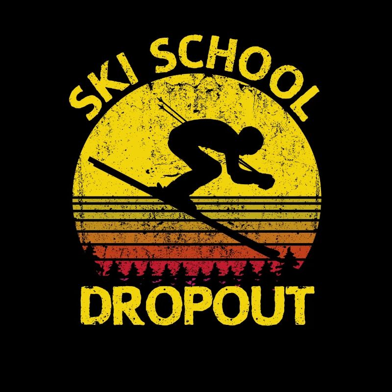 Ski school dropouts funny skiing lovers