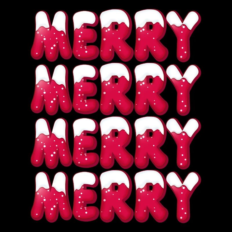Christmas Merry-Christmas Typography Merry