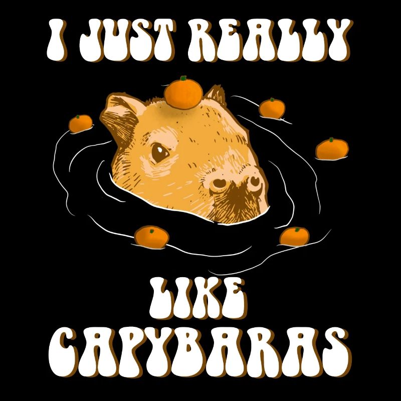 Conception de mème orange Capybara