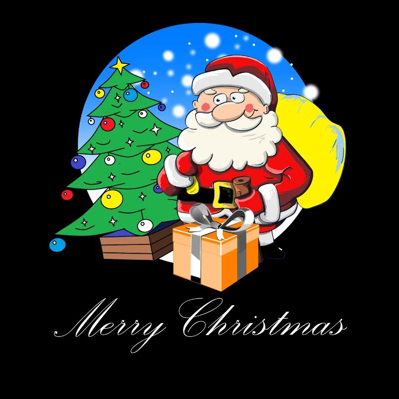 Weihnachtsmann mit Sack voller Geschenke