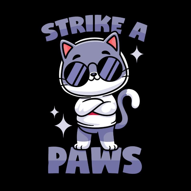 Poser Katze: "Strike a Paws"