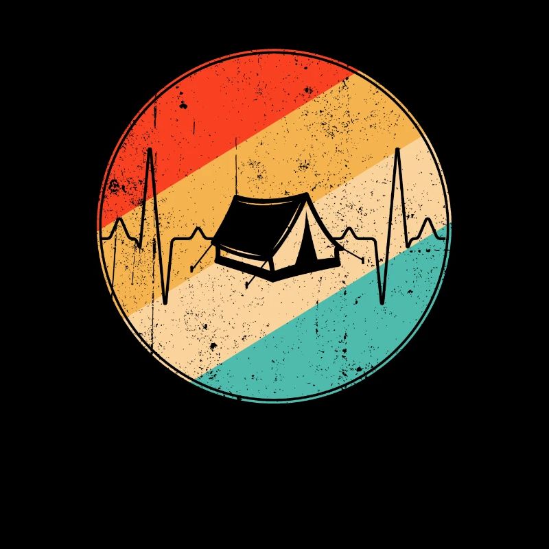 Camping Retro heartbeat