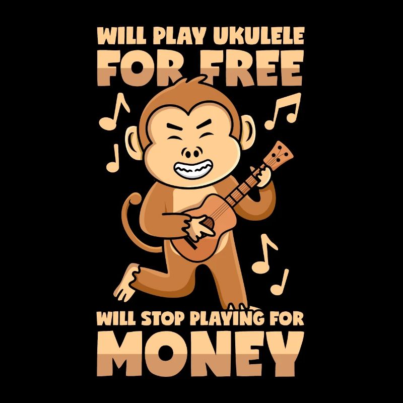 Monkey plays ukulele for free