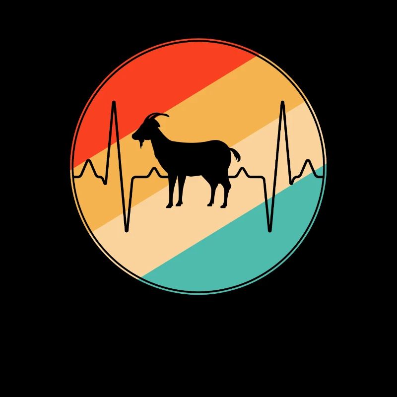 Ziege Retro Herzschlag