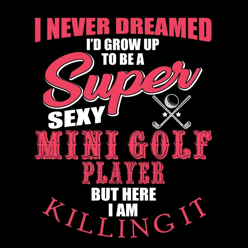 Funny golf player motif