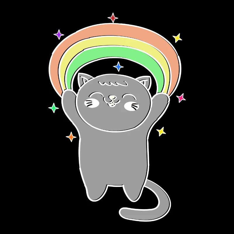 Tenue de Noël arc-en-ciel pour chats