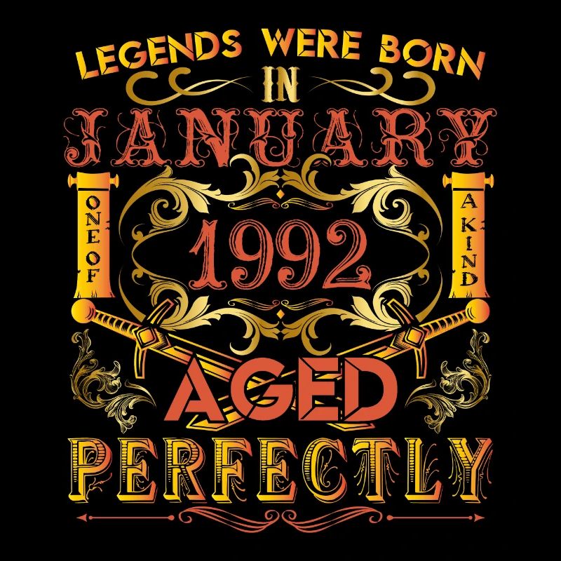 Januar 1992 - Geburtstag 1992 wurden Legenden geboren.