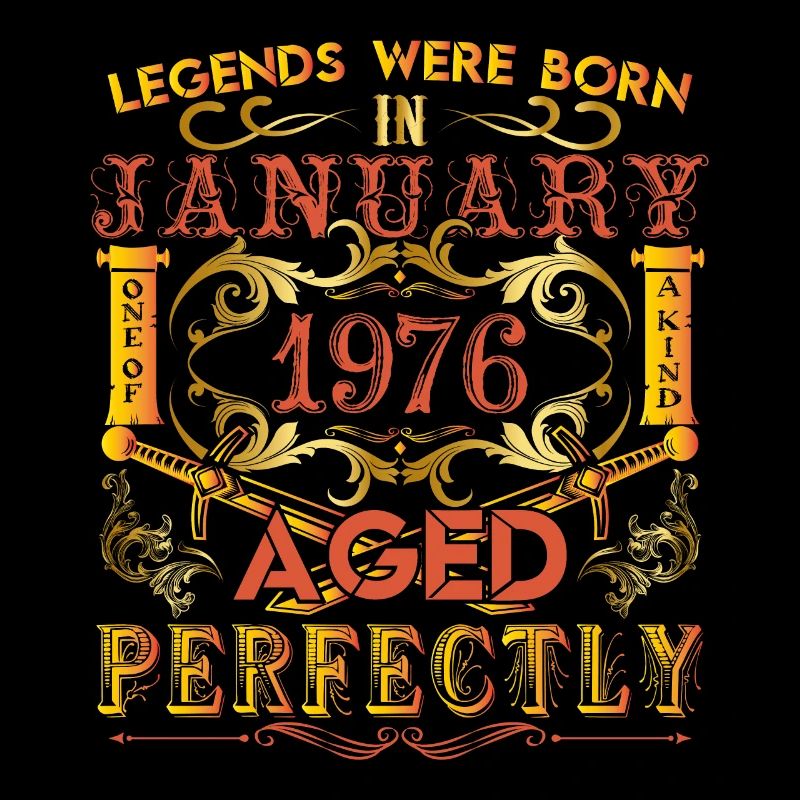 Januar 1976 - Geburtstag 1976 wurden Legenden geboren.