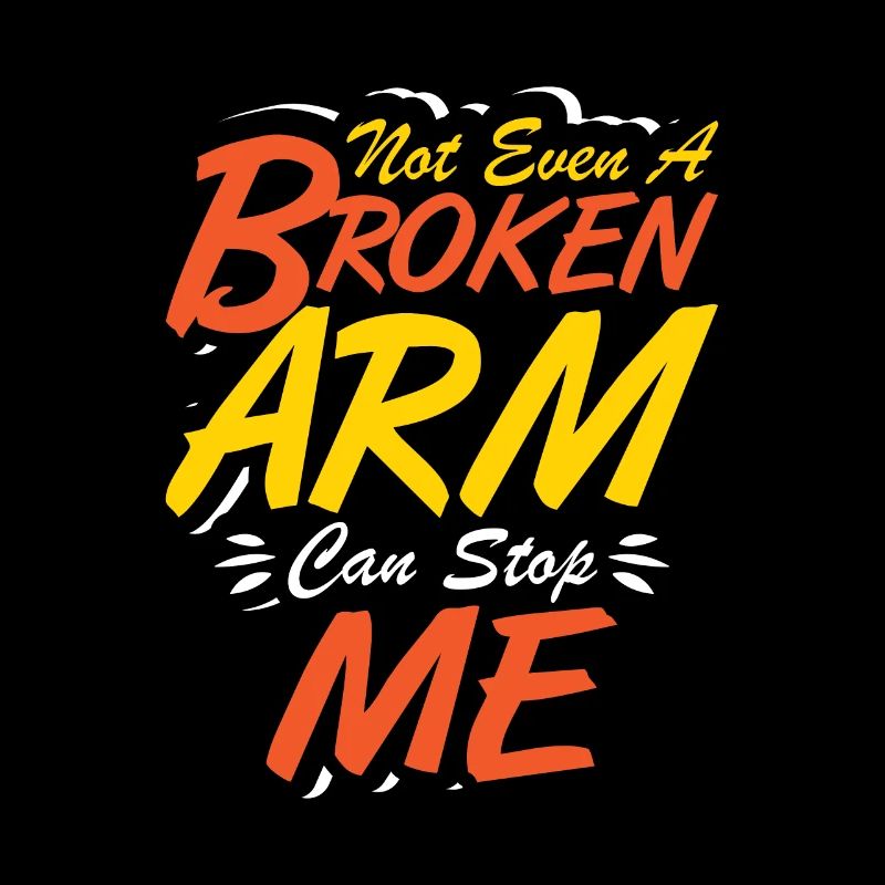 Not even a broken arm can stop me