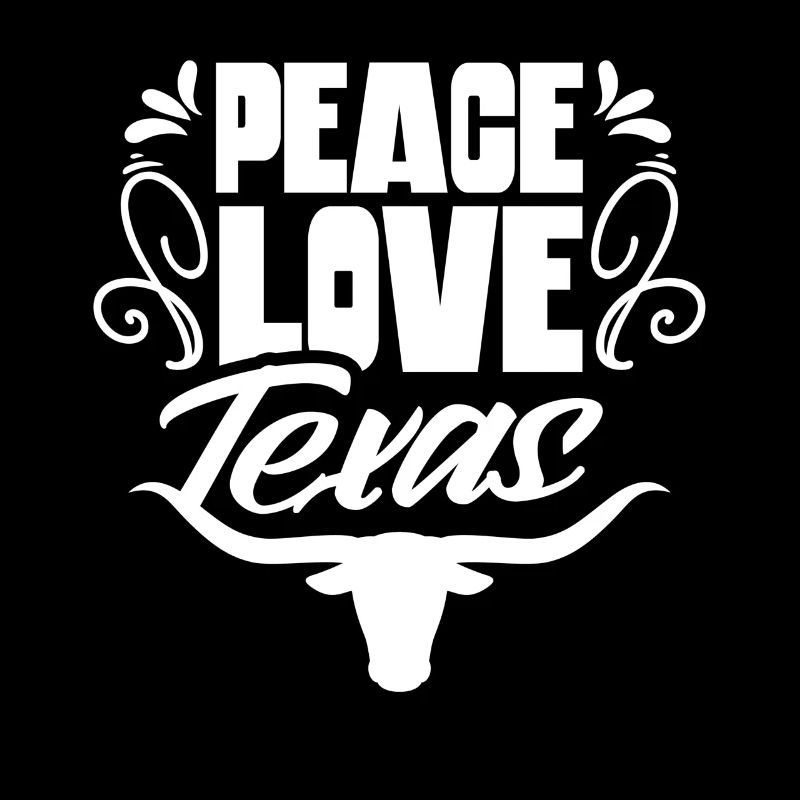 Frieden Liebe Texas Texanisch Stolz Texaner