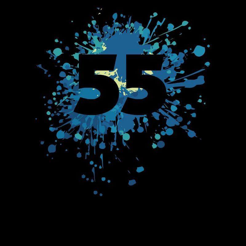 Numéro 55e éclaboussure de couleur