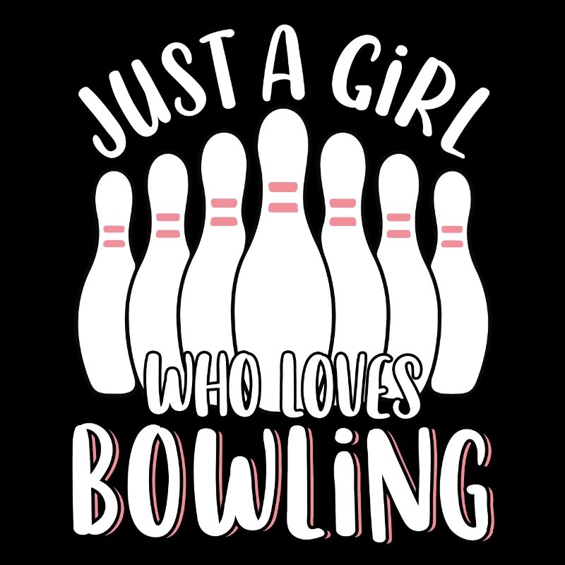 Nur ein Mädchen, das Bowling liebt Süße Frauen